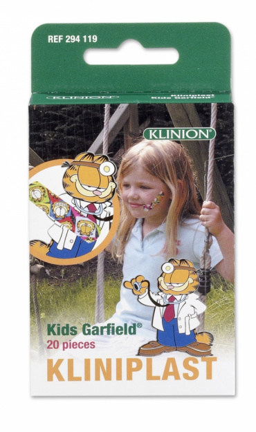 Kliniplast Kids wondpleister strips Garfield (20 stuks)