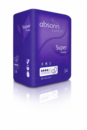 ABSORIN Comfort Finette Super (doos 12 x 14 stuks)