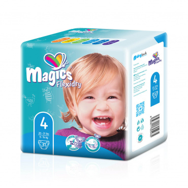 Magics Flexidry Maxi 9-14 kg 4 (doos 6 x 31 stuks)