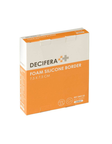 Decifera Foam Silicone Border 7,5 x 7,5 cm (5 stuks)
