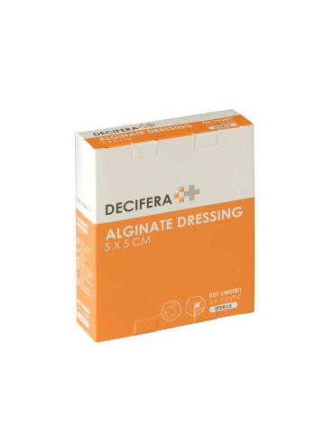 Decifera Alginate Dressing 5 x 5 cm (5 pièces)